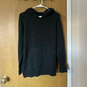 Aspen Dark Gray Tunic Sweater Pullover Hoodie w/ Pocket